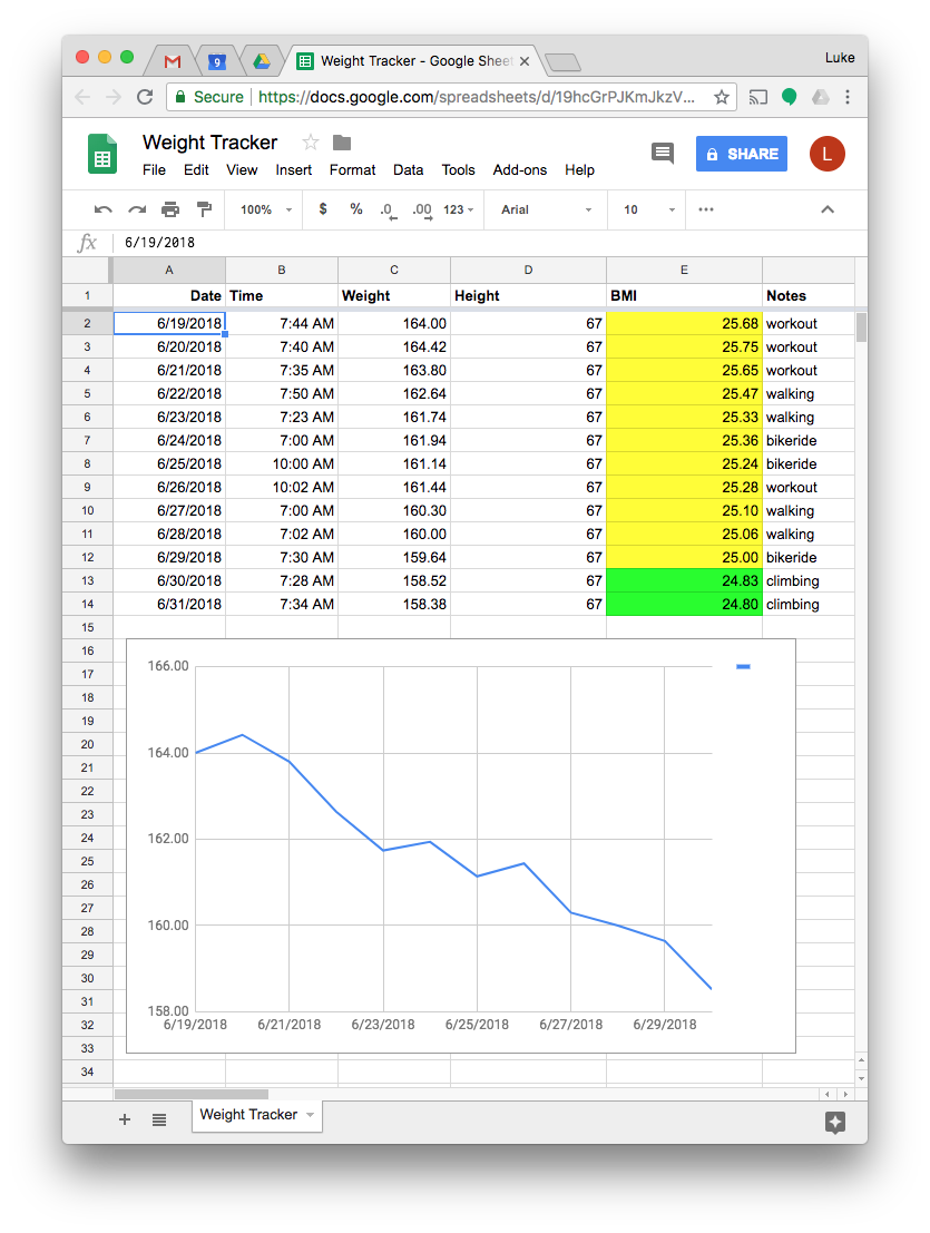 Google Sheets screenshot